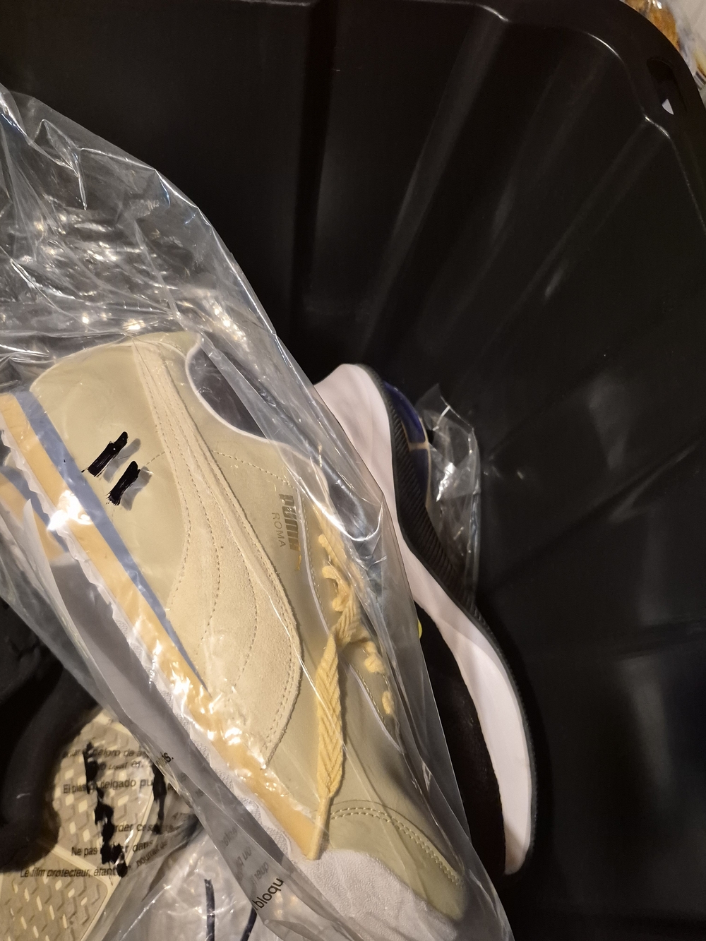 Puma Beige and Yellow Sneakers
